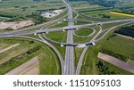 Highway intersection - aerial view