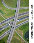 Highway intersection from the air