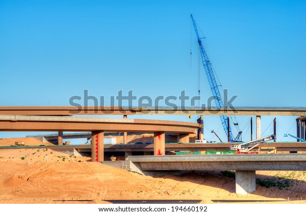 Highway Intersection Under Construction Stock Photo (Edit Now) 194660192