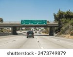 highway to los angeles and san bernardino with exit to Riverside