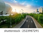 The highway of the Olympic Sports Center Gymnasium, Hangzhou, China