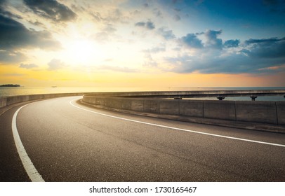 Highway overpass with nature seascape background. - Powered by Shutterstock