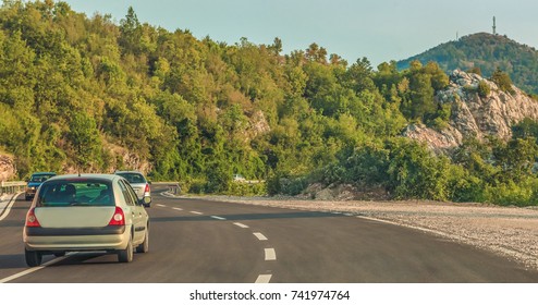 Highway Road On The Mountain, Montenegro.