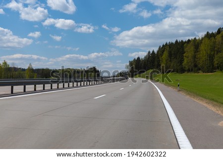 highway road on a sunny day in summer