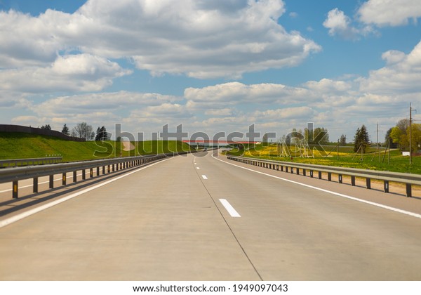 highway road on a sunny day\
in summer