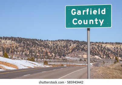 Highway Sign For Garfield County, Utah