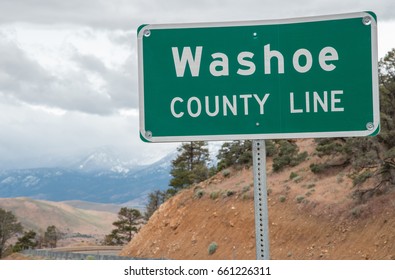 Highway Sign For Washoe County, Nevada