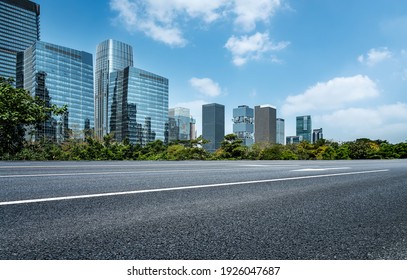 Highway skyline and city buildings - Shutterstock ID 1926047687