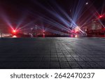The highways and roads along the skyline of Lujiazui New City CBD in Shanghai China