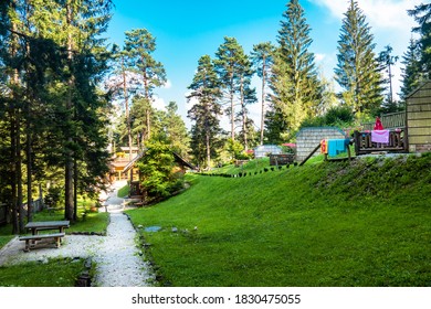 Hija Glamping Lake Bloke in Nova Vas, Slovenia. - Shutterstock ID 1830475055
