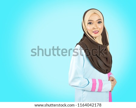 Hijab teenager with muslimah lifestyle concept