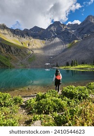Hike to Blue Lakes, Ridgway, Colorado. A very popular area for backpacking, camping, and cross-country skiing. The trail is open year-round and is beautiful to visit anytime. Dogs are welcome!