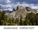 Hike in Wind River Range in Wyoming, USA. Summer season.