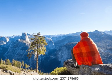Hiking - happy hikers in Yosemite mountains Stock Photo by ©Maridav 25234223