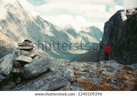 Similar – Image, Stock Photo Geiranger Fjord