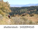 Hikers descend into the wilderness of Morgan county, Utah