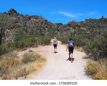 Hikers In Pinnacles National Park, California