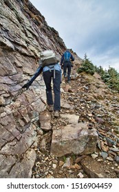 Hikers Were Taking Careful Steps Going Up The Odaray Hike On An Overcast Day.  The Hike To Odaray Grandview Is Limited To 4 Goups A Day To Conserve The Environment, Making This A Very Special Hike.