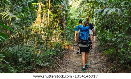 Hiking in Amazon Forest