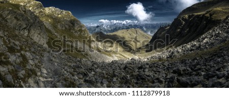 Similar – Panorama road Großglockner illuminated