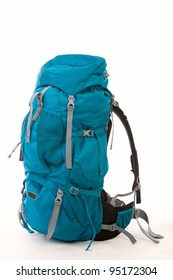 Hiking Backpack, Isolated Over White Background