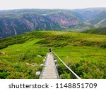 Hiking in beautiful Gros Morne National Park atop Gros Morne Mountain in Newfoundland and Labrador, Canada