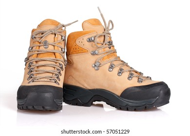 Hiking Boot On A White Background