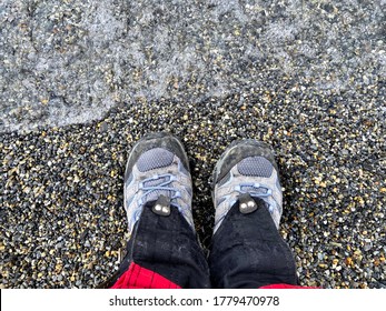 Hiking Boots, Gaiters And Water.