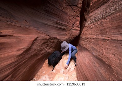 Hiking In Buckskin Gulch