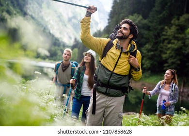 Hiking camping backpacker outdoor journey travel trekking concept - Powered by Shutterstock