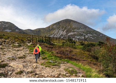 Hiking at Croagh Patrick mountain, Westport, Ireland