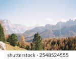 Hiking in the Dolomites in the fall season on my Leica mine with kodak gold 200