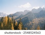 Hiking in the Dolomites in the fall season on my Leica mine with kodak gold 200