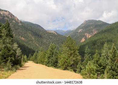 Hiking Down A Fire Road On Cheyenne Mountain