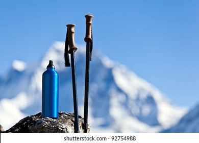 Hiking Equipment In Himalaya Mountains, Nepal