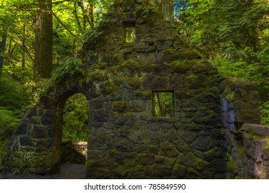 Hiking In Forest Park West Of Downtown Portland Oregon This Abandonded Stone Structure Was Built In 1950 To House Restrooms And Ranger Station For The Park And Was Abandonded In 1960.  