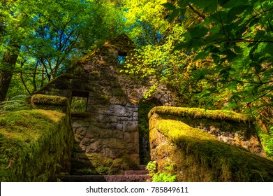 Hiking In Forest Park West Of Downtown Portland Oregon This Abandonded Stone Structure Was Built In 1950 To House Restrooms And Ranger Station For The Park And Was Abandonded In 1960.  