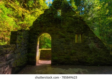 Hiking In Forest Park West Of Downtown Portland Oregon This Abandonded Stone Structure Was Built In 1950 To House Restrooms And Ranger Station For The Park And Was Abandonded In 1960.  