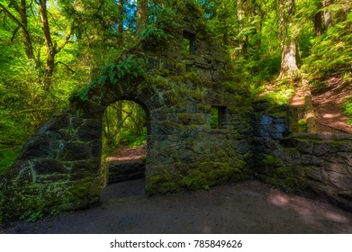 Hiking In Forest Park West Of Downtown Portland Oregon This Abandonded Stone Structure Was Built In 1950 To House Restrooms And Ranger Station For The Park And Was Abandonded In 1960.  