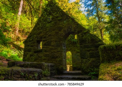 Hiking In Forest Park West Of Downtown Portland Oregon This Abandonded Stone Structure Was Built In 1950 To House Restrooms And Ranger Station For The Park And Was Abandonded In 1960.  