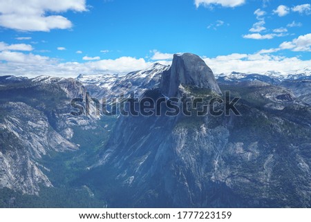hiking to glacier point in yosemite national park in california in the usa