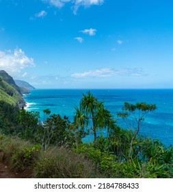 Hiking The Kalalau Trail Trailhead In Kauai, Hawaii