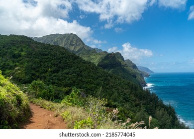 Hiking The Kalalau Trail Trailhead In Kauai, Hawaii