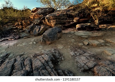 Hiking Mormon Trail Overlooking Phoenix Arizona