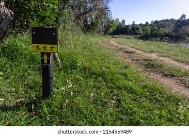 Hiking And Mountain Bike Trail Sign