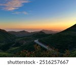 Hiking on backbone trail in the mountains