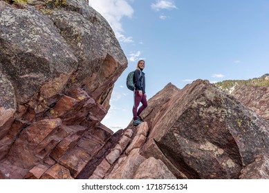 Hiking On The Colorado Flatirons, Boulder, Spring Time