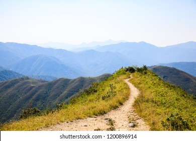 Hiking Path To A Mountain Peak, Hong Kong