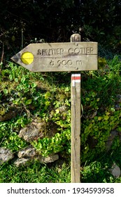 Hiking Path Sign. Inscription 