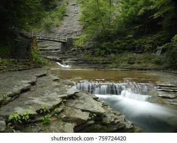 Hiking Path In Stony Brook State Park, NY.